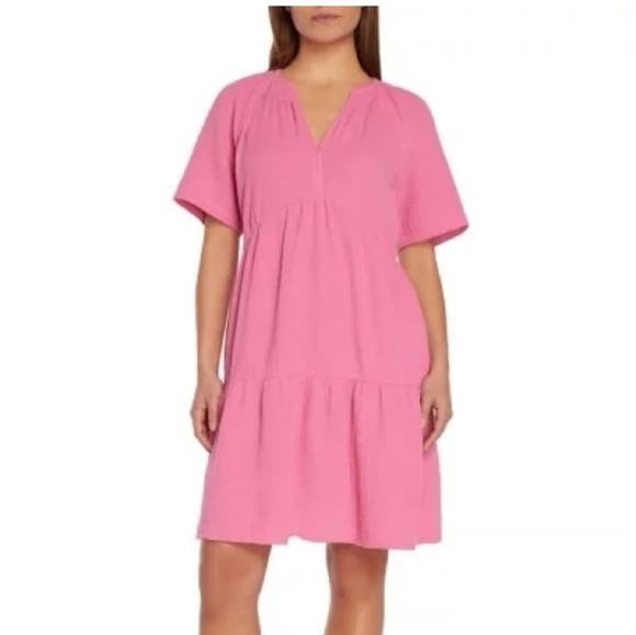 GAP Pink Gauze Dress, Medium, xxl - Picture 2 of 10